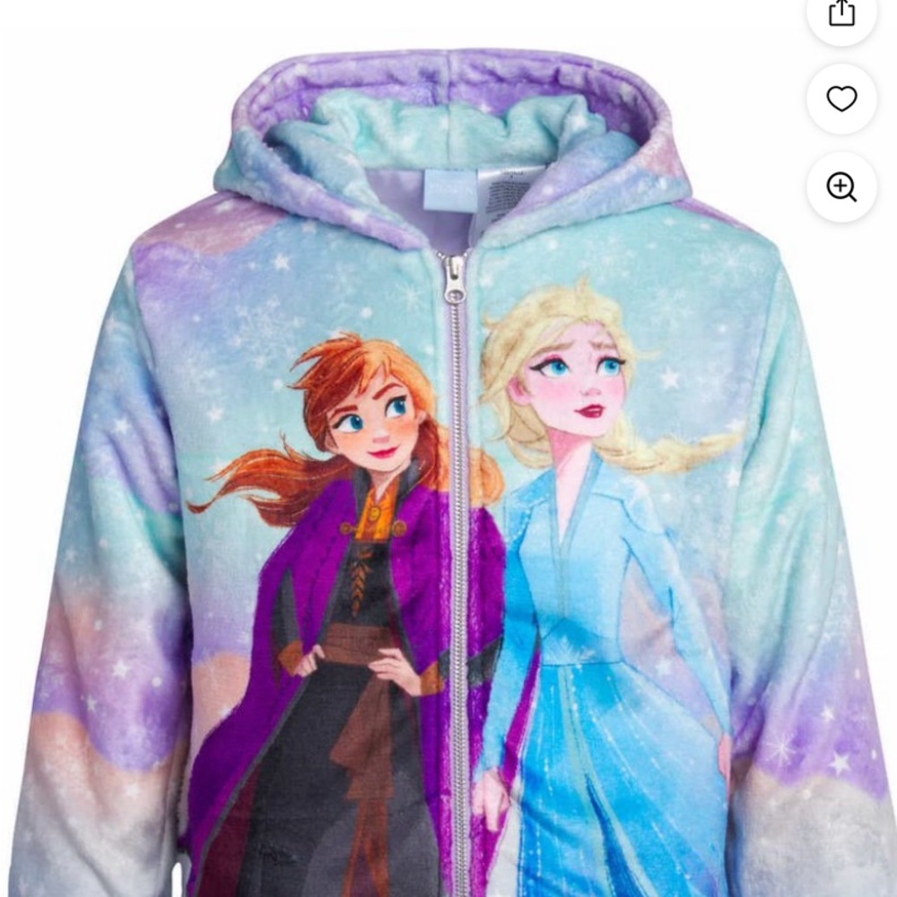 Kids Frozen Themed plush Hooded Jacket